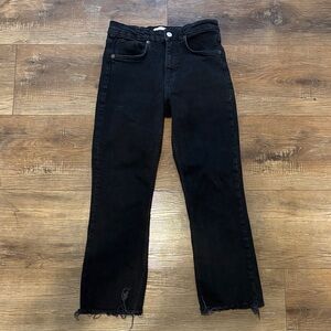 Zara High Waisted Black Jeans